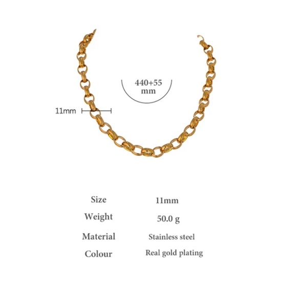 🌟Gold plated Chain Necklace - Picture 3 of 7